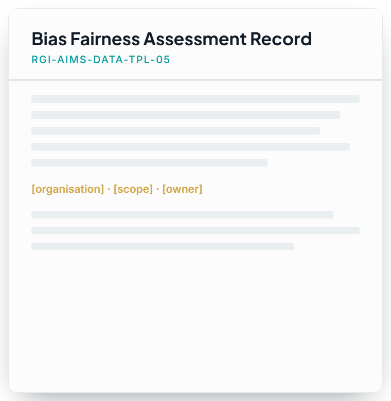 Bias and Fairness Assessment Record