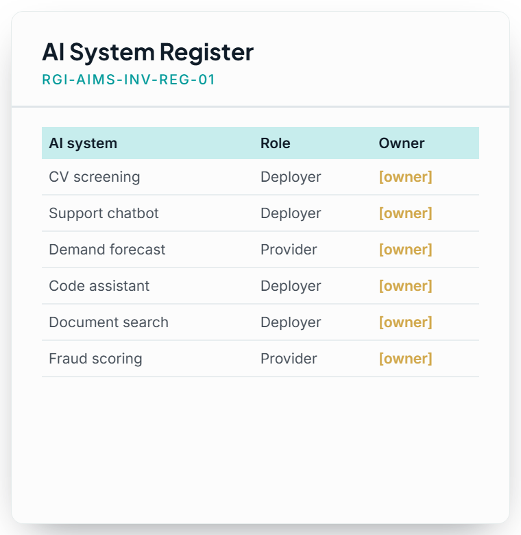 AI System Register