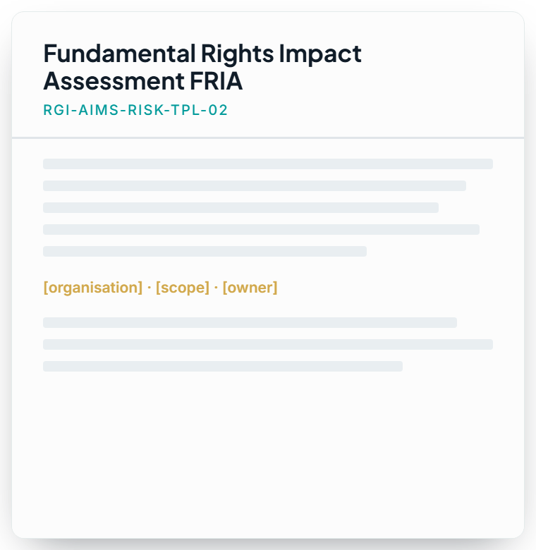 Fundamental Rights Impact Assessment (FRIA)